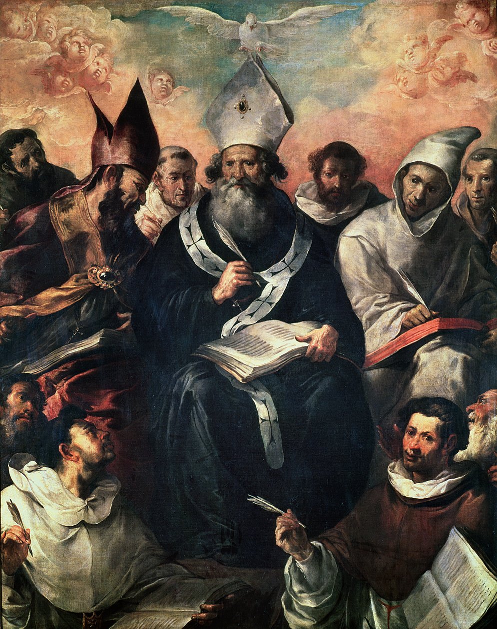 St. Basil dikterer sin lære af Francisco Herrera