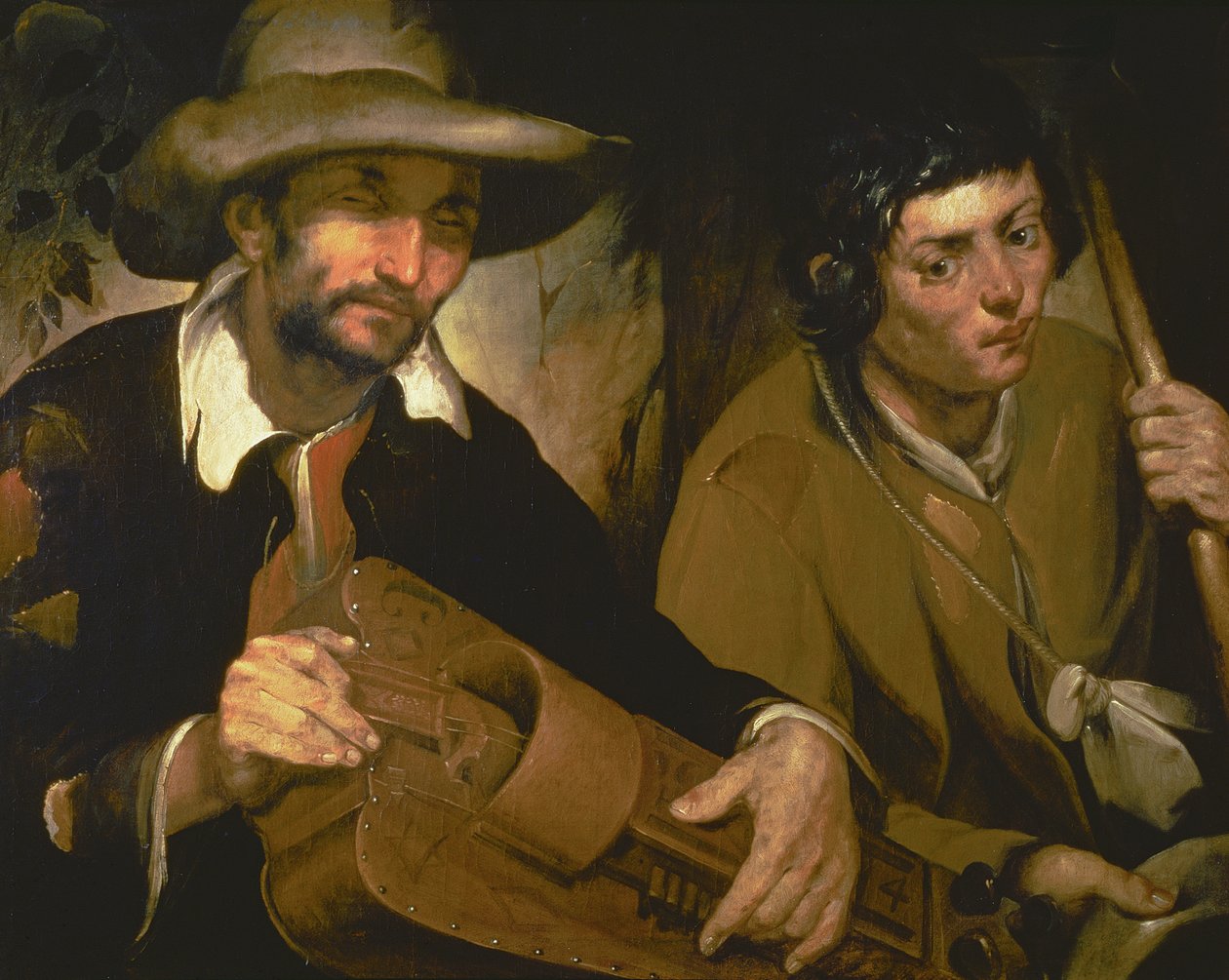 The Blind Hurdy-Gurdy Player, ca. 1640 af Francisco Herrera