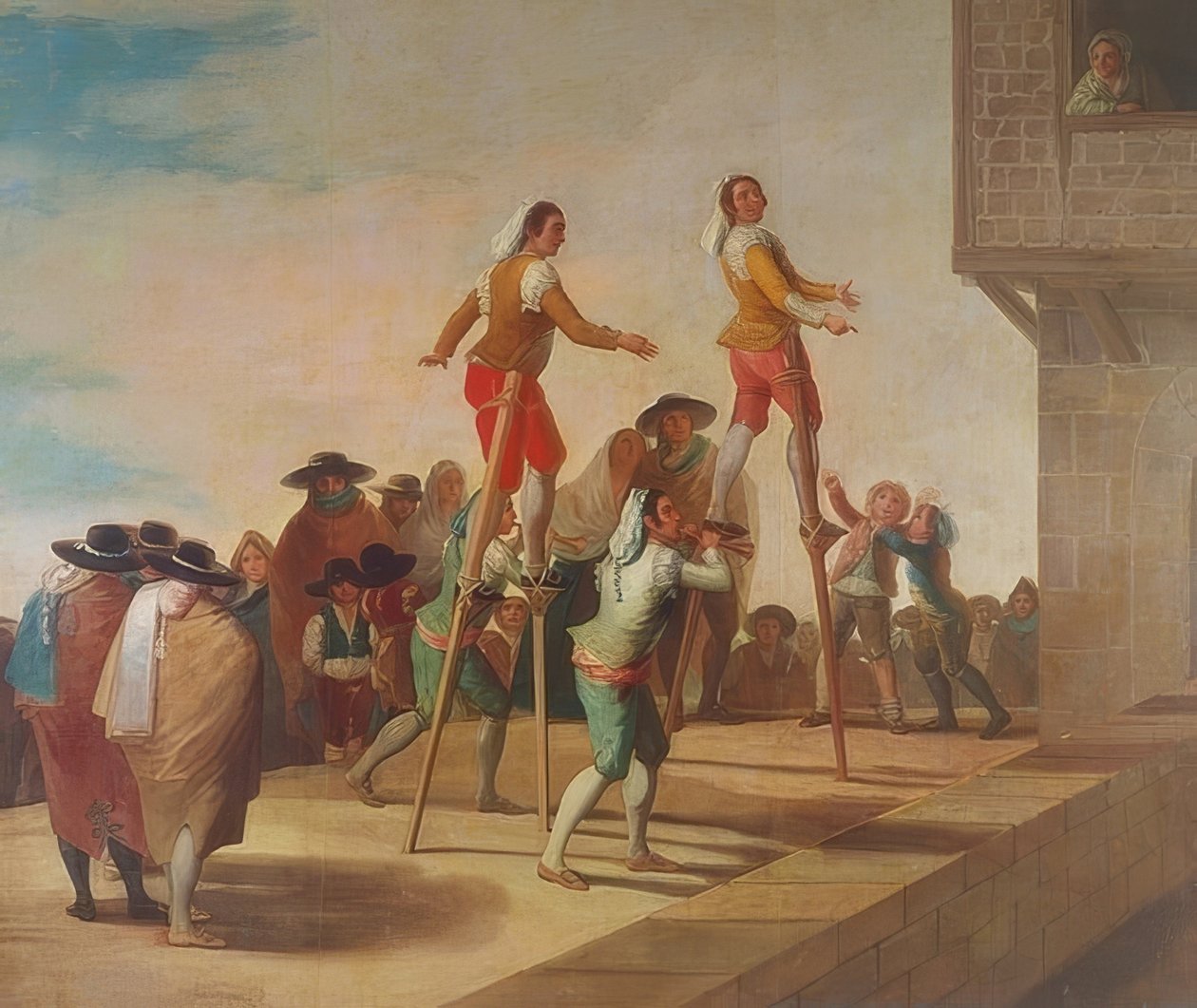 Stylterne (Los Zancos). 1791-92 af Francisco de Goya