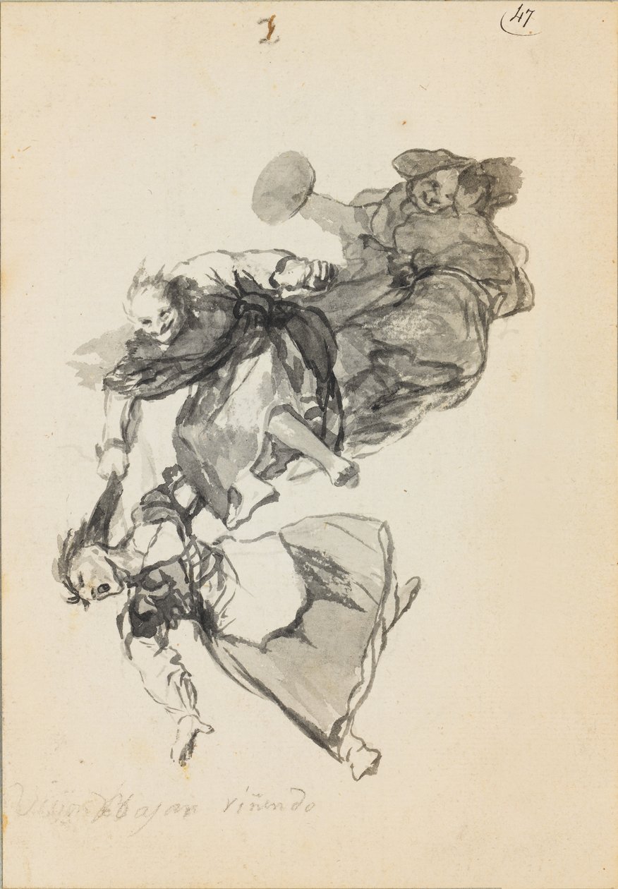 De går ned af grin af Francisco de Goya