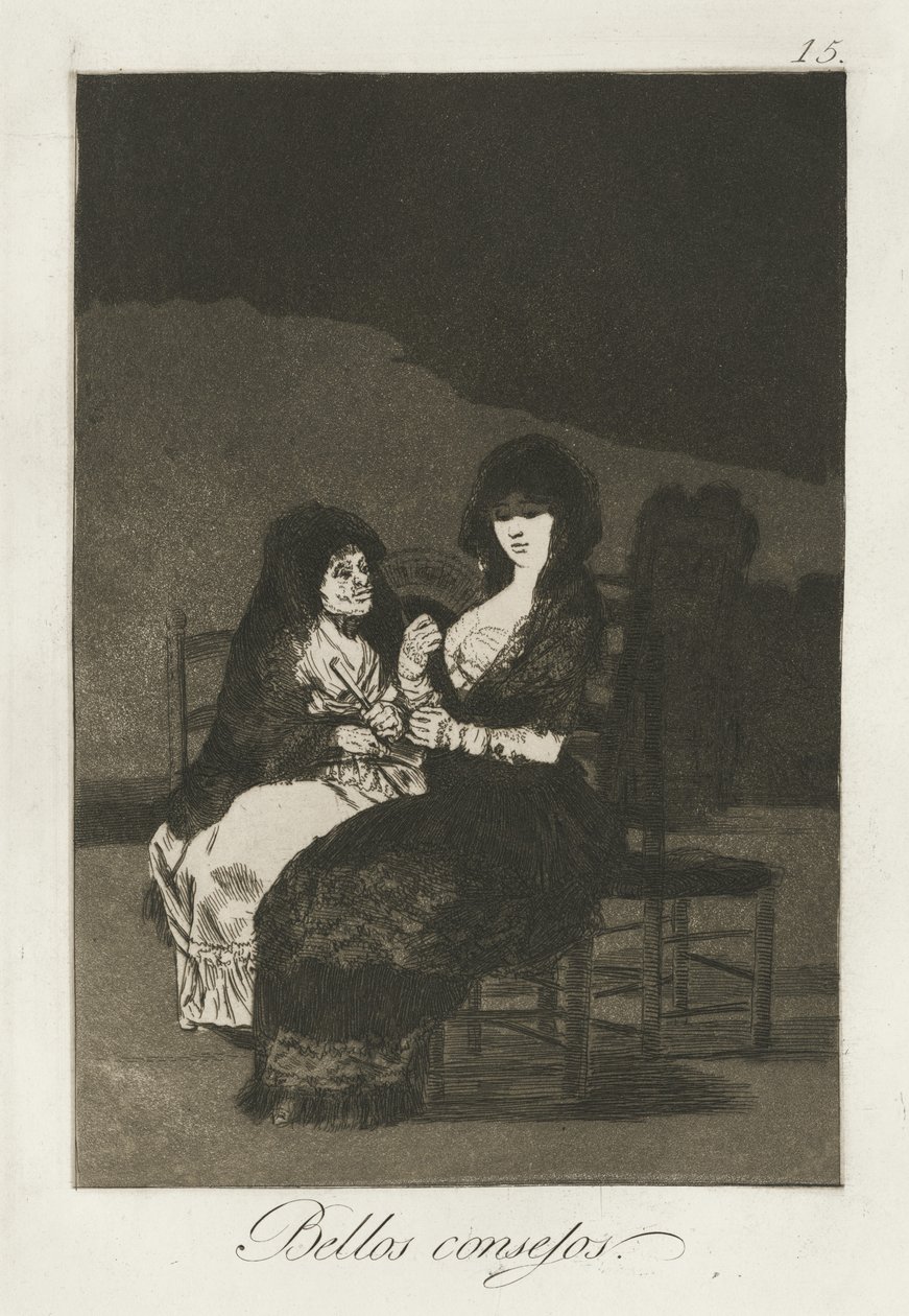 Pretty Teachings, 1868 af Francisco de Goya