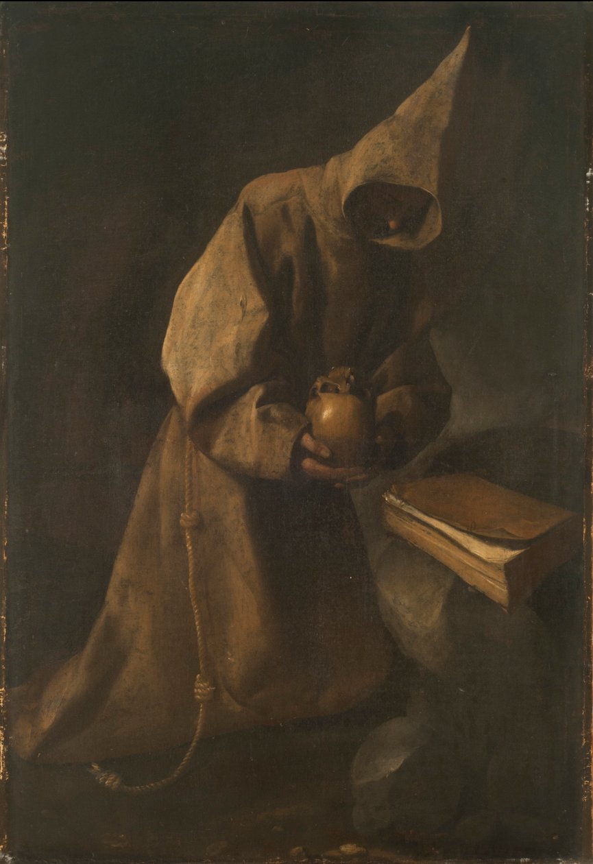 Sankt Frans i meditation, 1632. af Francisco de Zurbaran