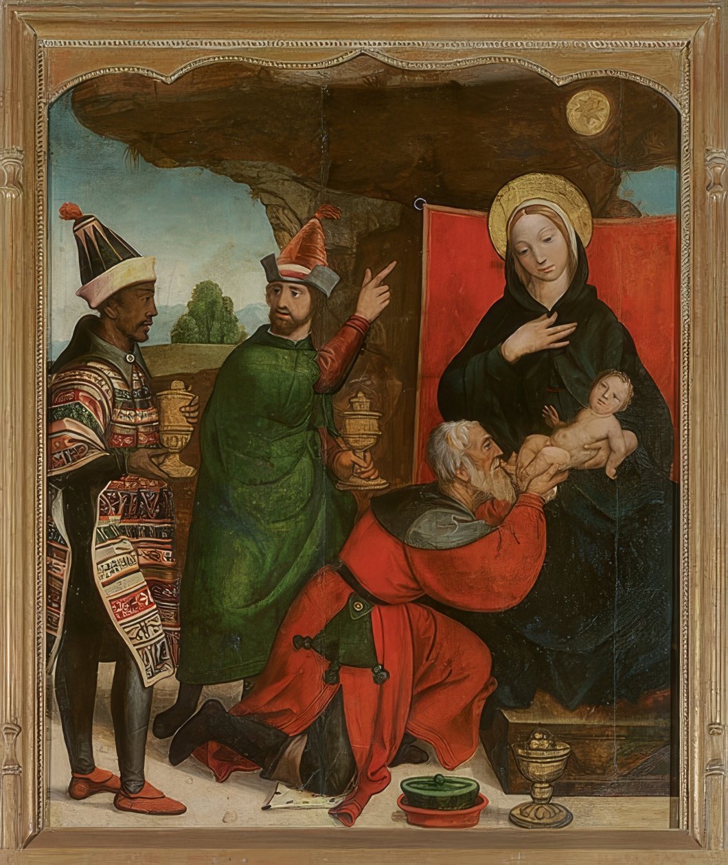 Tilbedelse af Magi af Francisco de Comontes