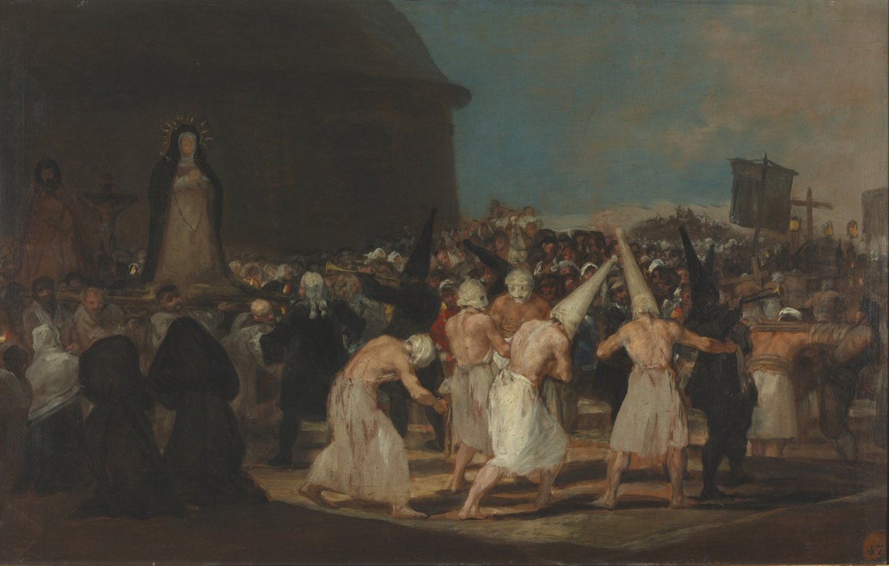 En procession af flagellanter af Francisco de Goya