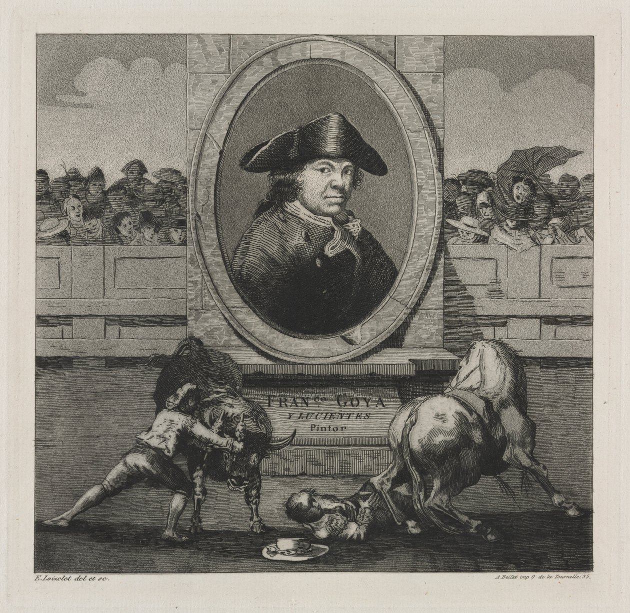 Tyrefægtning: Frontispice, 1876. af Francisco de Goya
