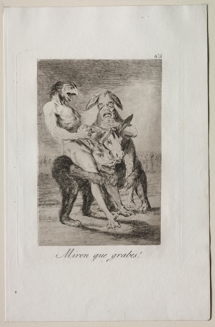 Caprices: Se hvor højtidelige de er! af Francisco de Goya