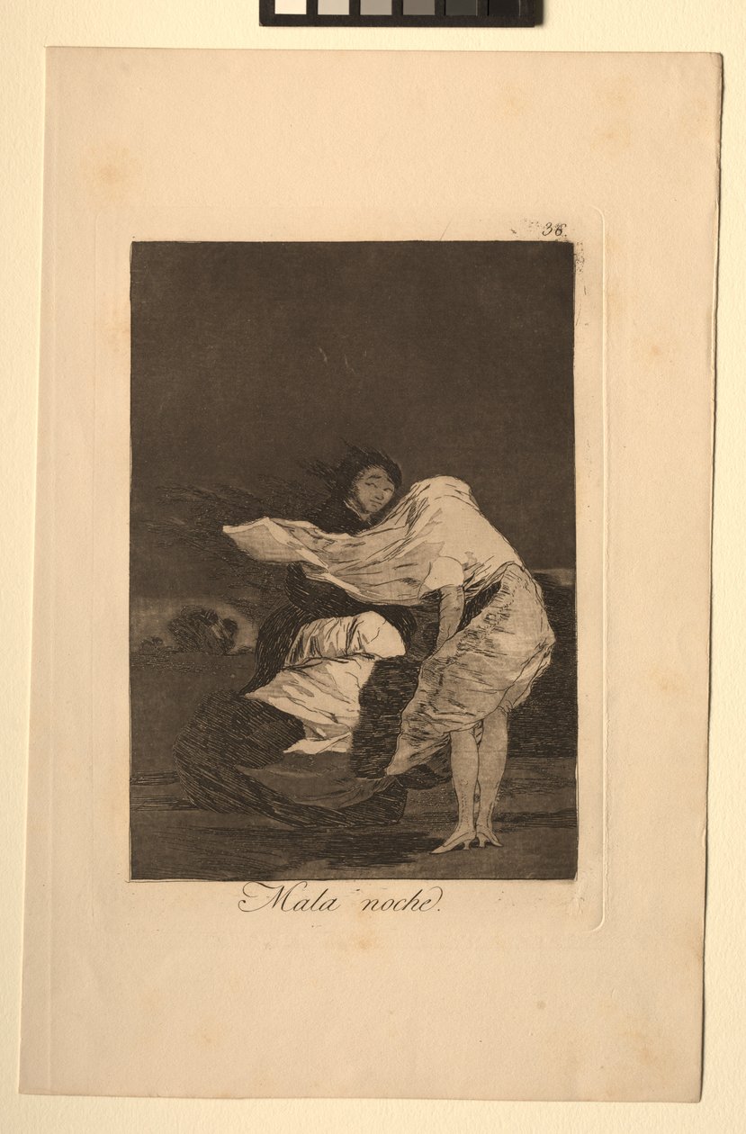 Caprichos: En dårlig nat. af Francisco de Goya