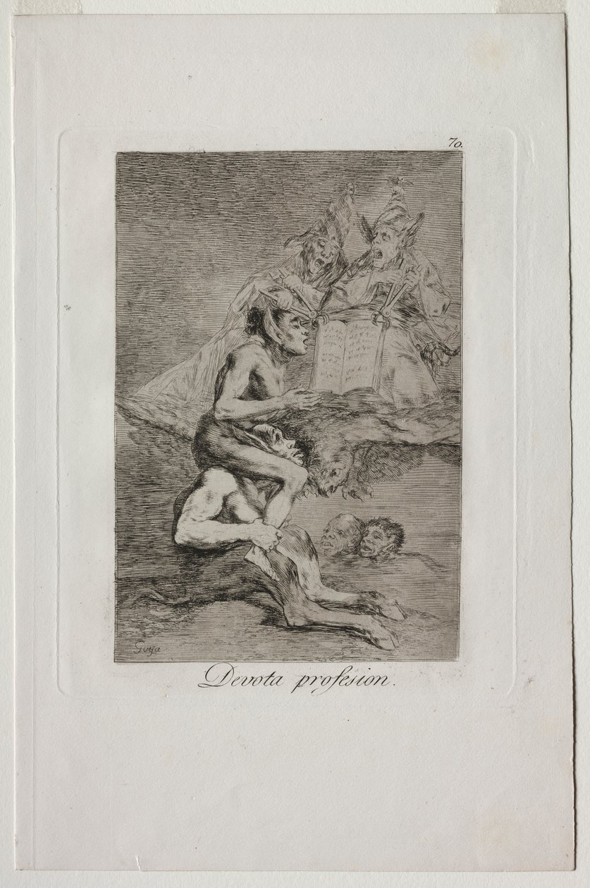 Caprichos: Devout Profession af Francisco de Goya
