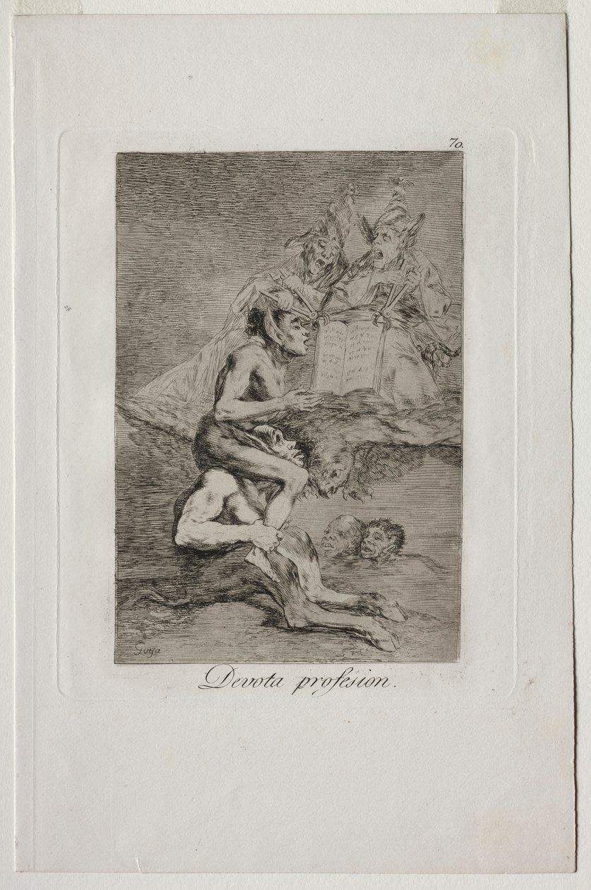 Caprichos: Devout Profession. af Francisco de Goya