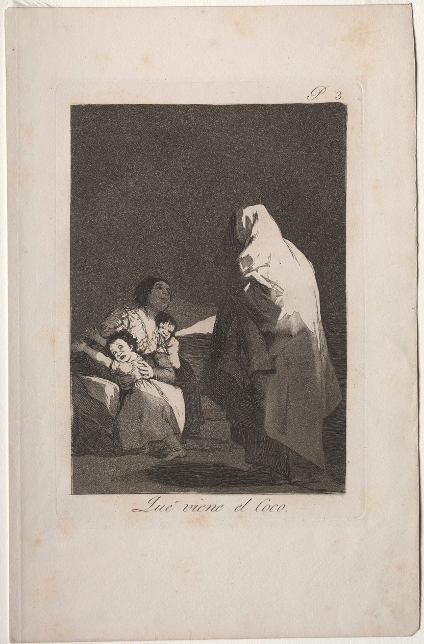 Caprichos: Here Comes the Bogieman. af Francisco de Goya