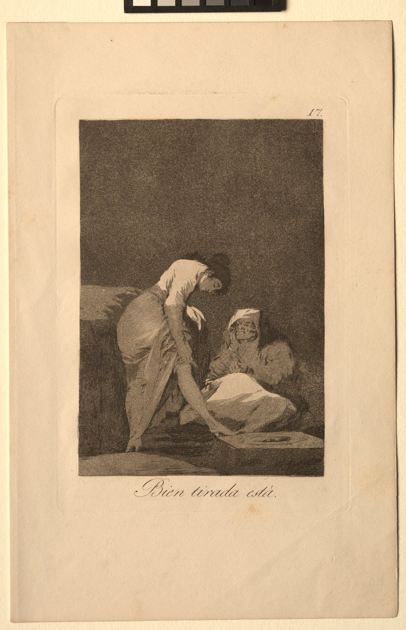Caprichos: Det er pænt strakt. af Francisco de Goya