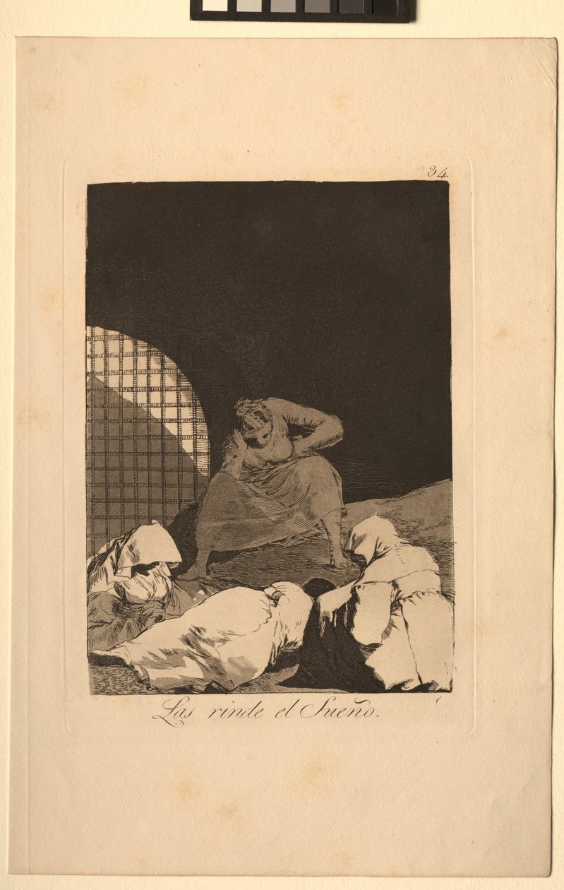 Caprichos: Søvn overvinder dem. af Francisco de Goya