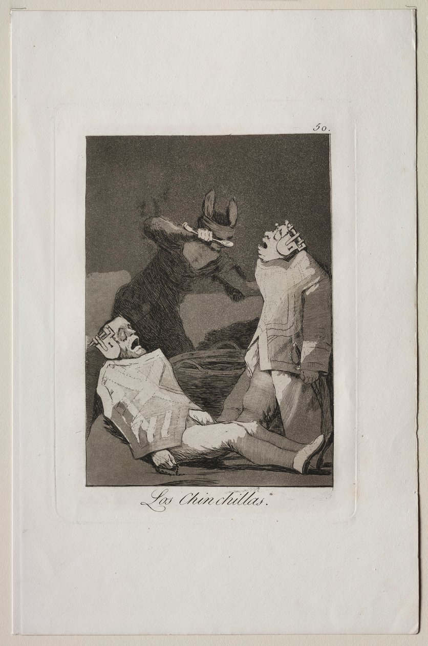 Caprichos: Chinchillaerne. af Francisco de Goya