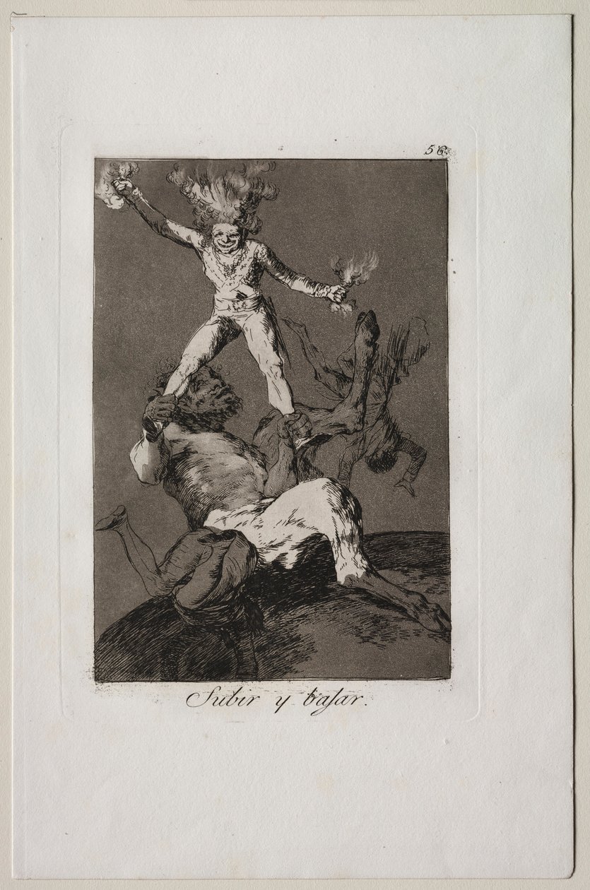 Caprichos: At stige og at falde. af Francisco de Goya