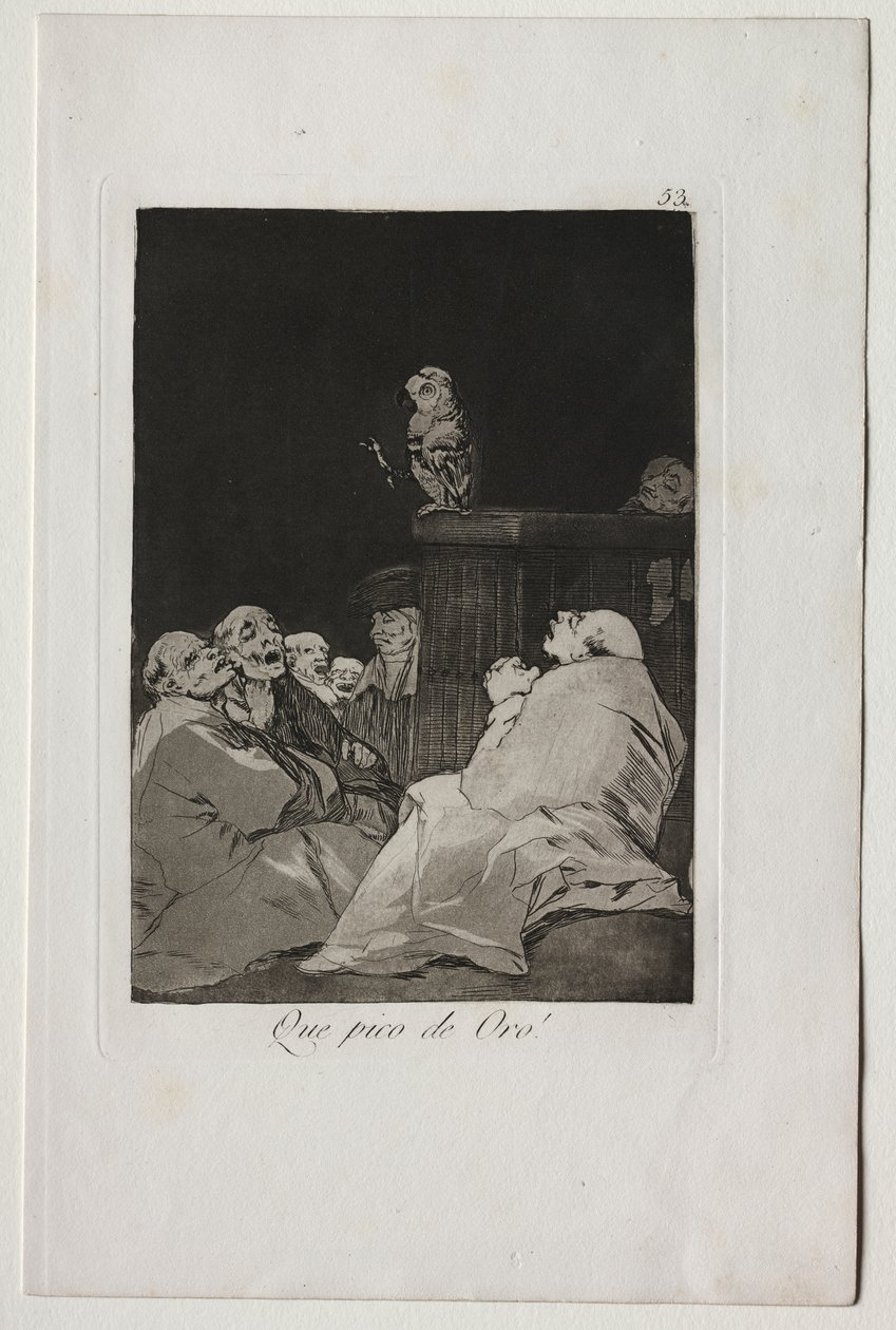 Caprichos: Sikke et gyldent næb! af Francisco de Goya