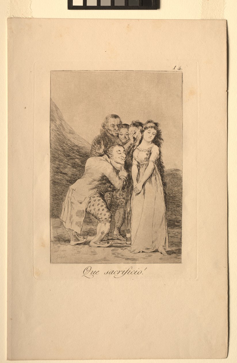 Caprichos: Sikke et offer!. af Francisco de Goya