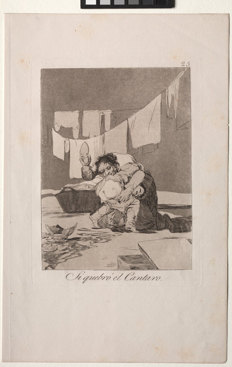 Caprichos: Ja, han brød gryden. af Francisco de Goya