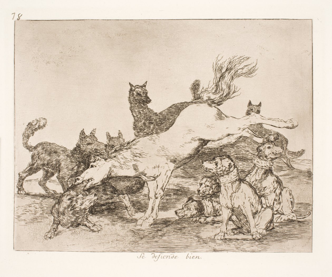 De forsvarer sig godt (78) af Francisco de Goya