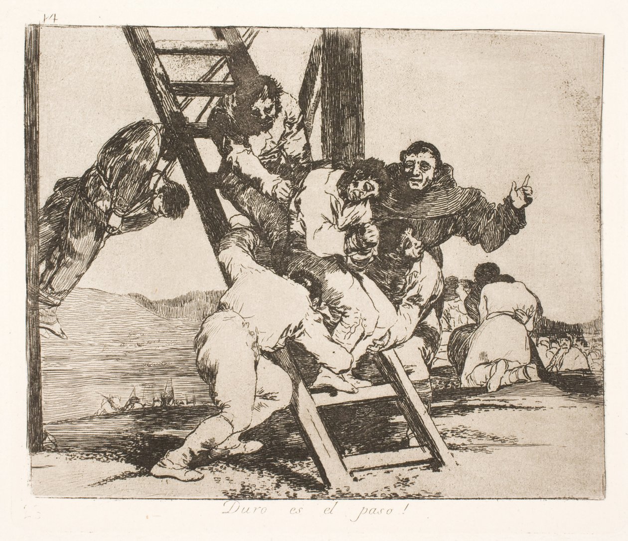 Den hårde vej (14) af Francisco de Goya