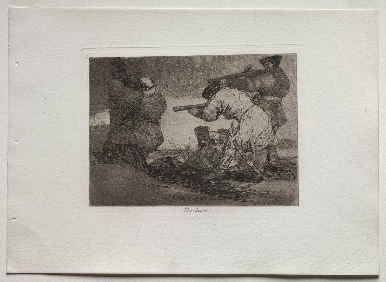 Krigskatastrofer: Barbarians!, 1810-1820. af Francisco de Goya