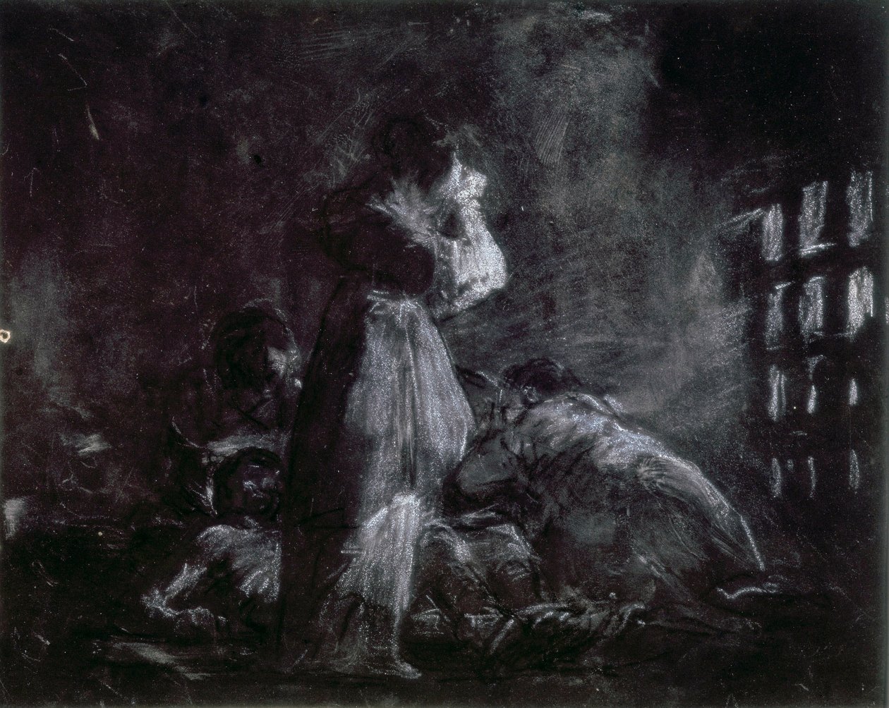 Interiør i et fængsel af Francisco de Goya