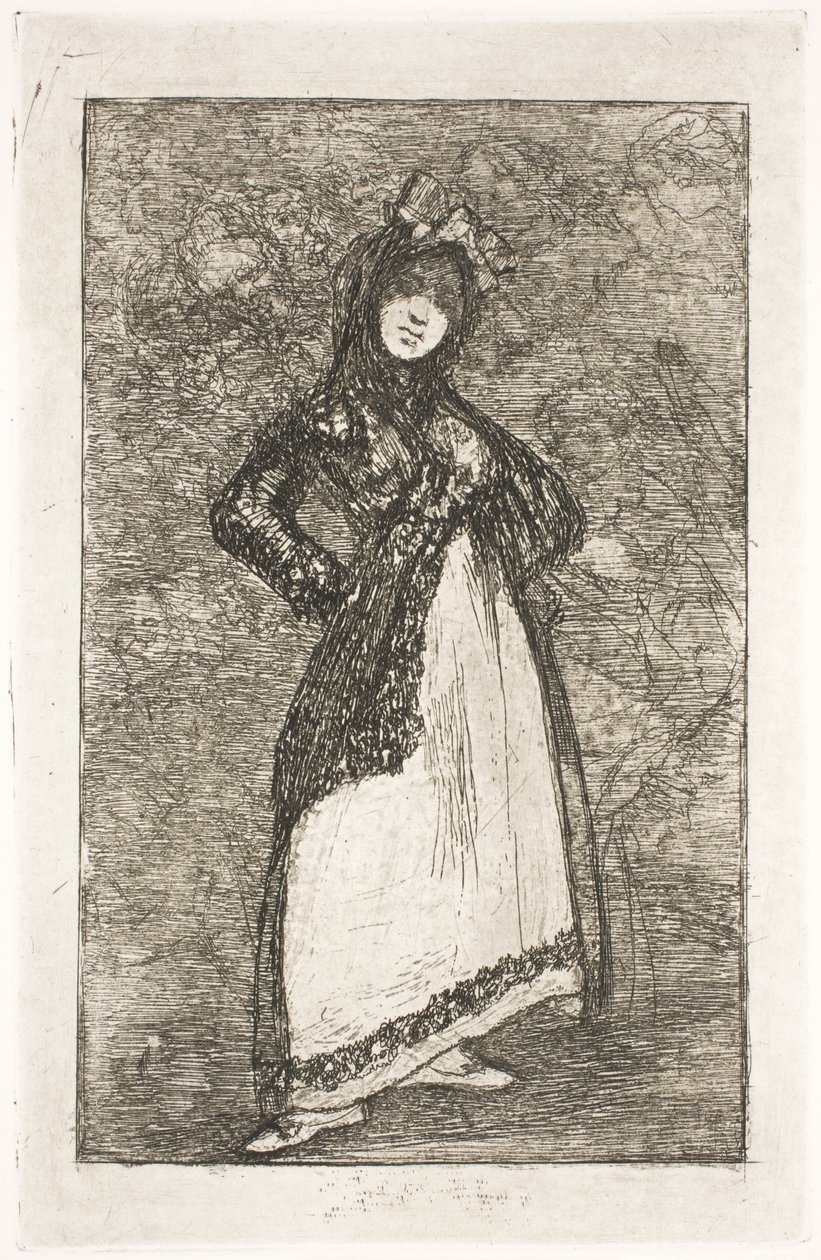 Maja mod en baggrund af dæmoner af Francisco de Goya