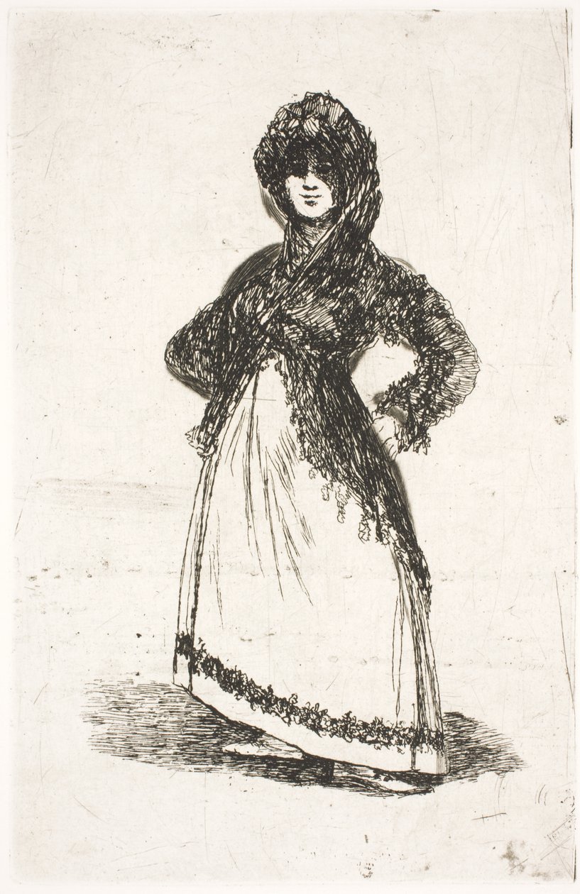 Maja, stående af Francisco de Goya