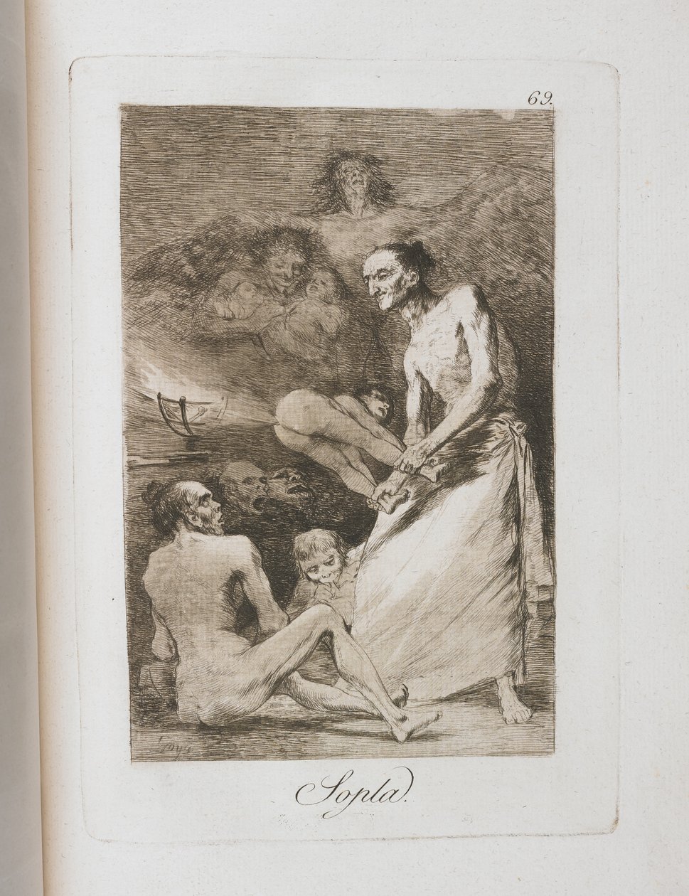 Tallerken fra Los Caprichos, 1797-1798 af Francisco de Goya