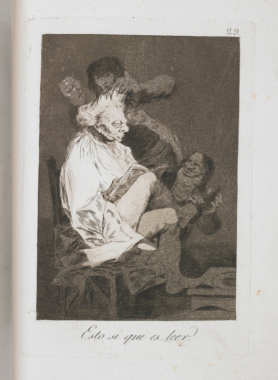 Tallerken fra Los Caprichos, 1797-1798 af Francisco de Goya