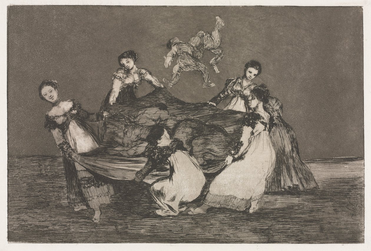 Ordsprogene: Feminin dårskab, 1864. af Francisco de Goya
