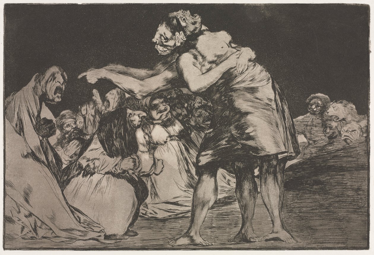 Ordsprogene: Ægteskabs dårskab, 1864. af Francisco de Goya