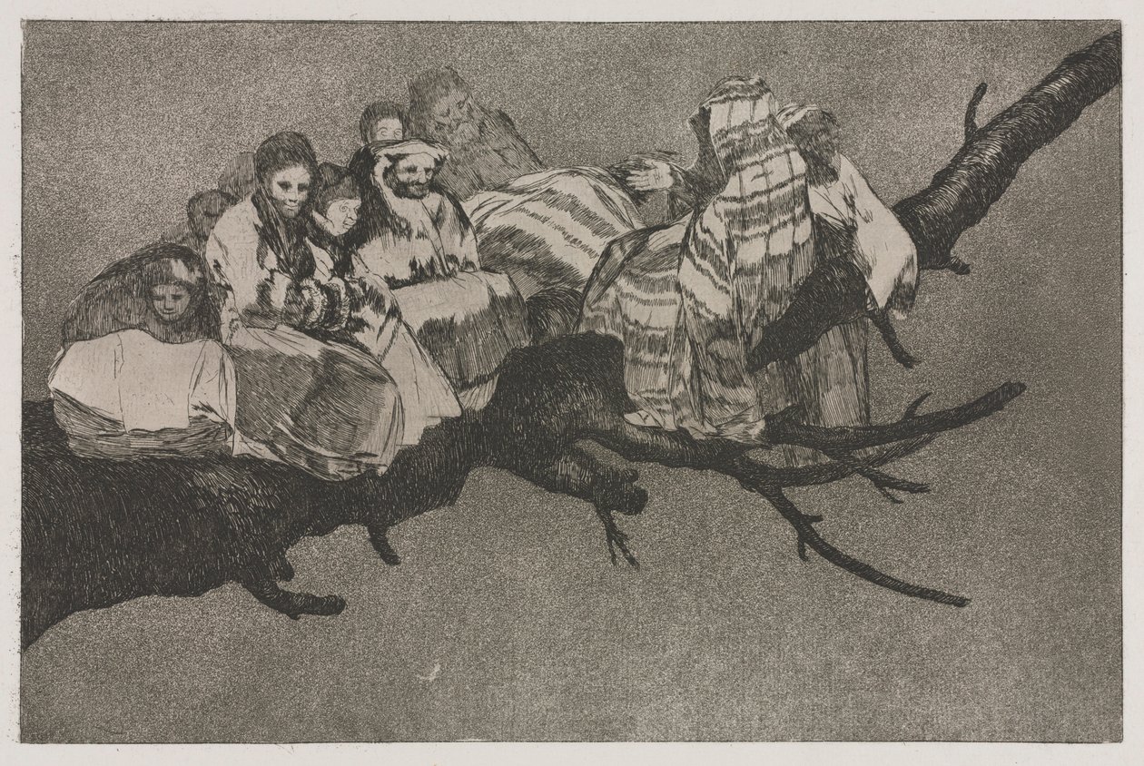 Ordsprogene: Latterlig dårskab, 1864. af Francisco de Goya