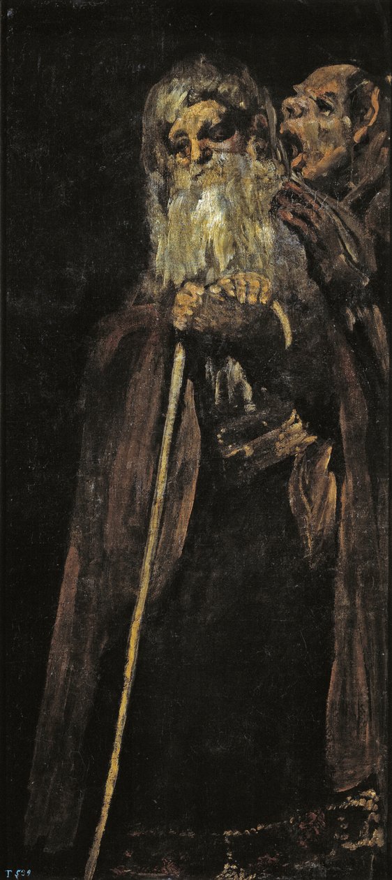 To gamle mænd, to munke af Francisco de Goya