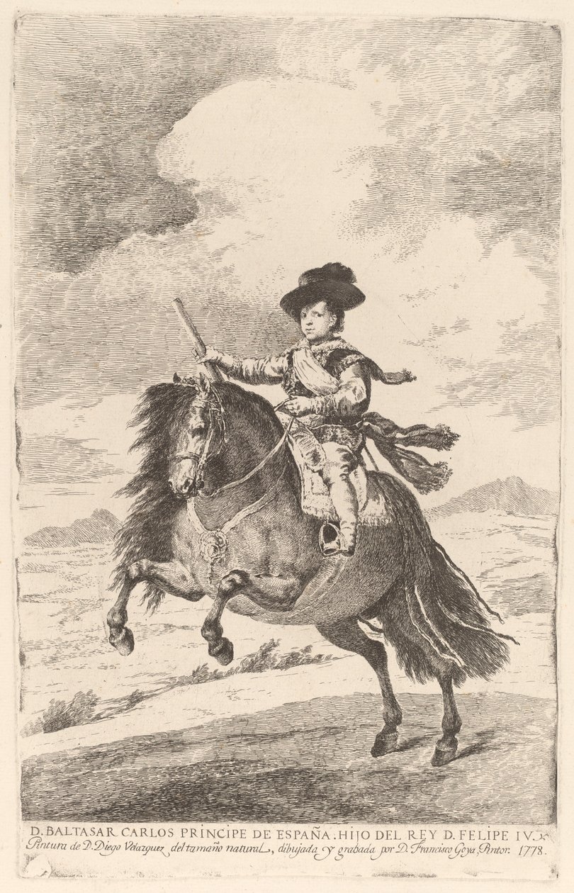 Baltasar Carlos af Francisco de Goya after Diego Velázquez