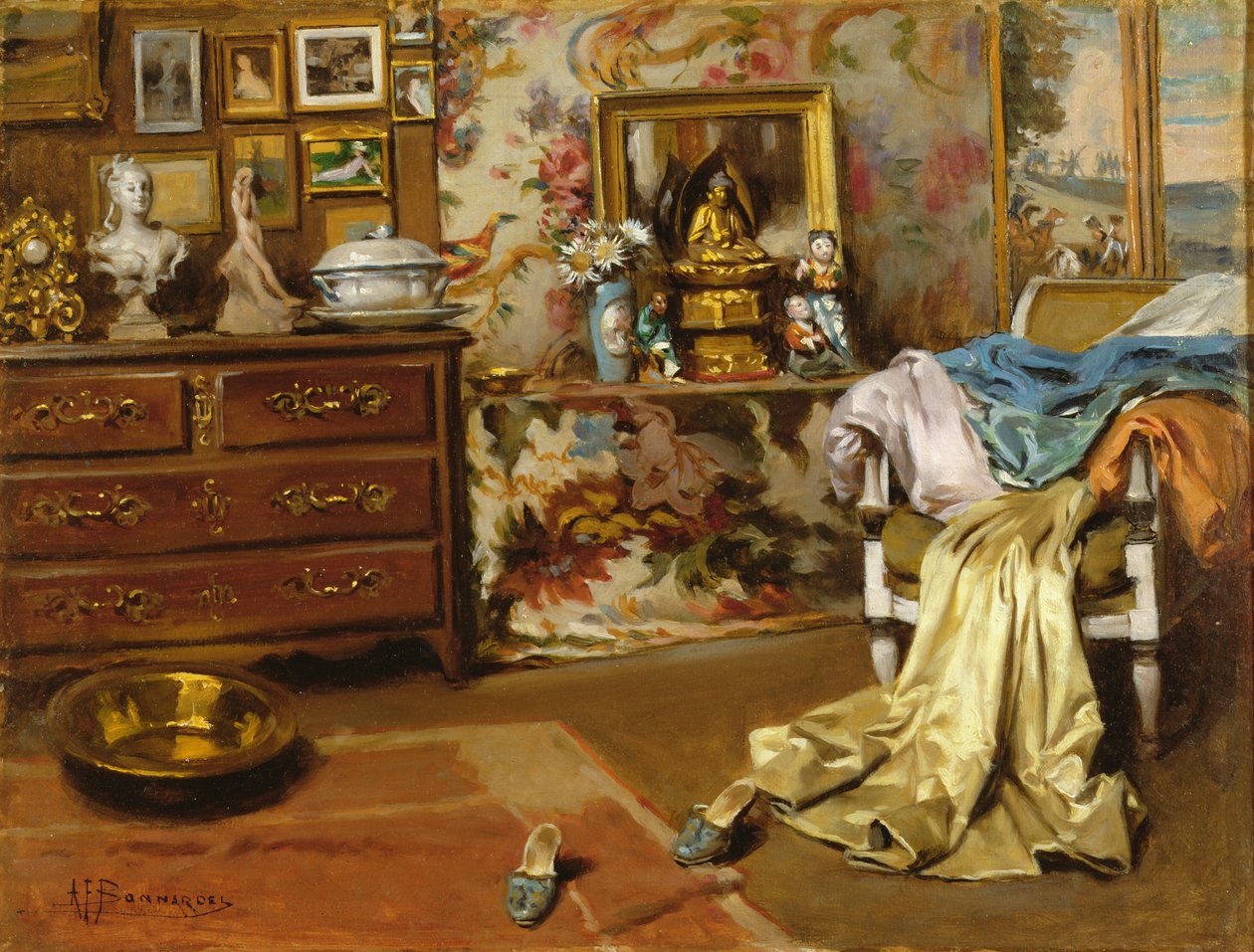 Soveværelset af Francois Alexandre Bonnardel
