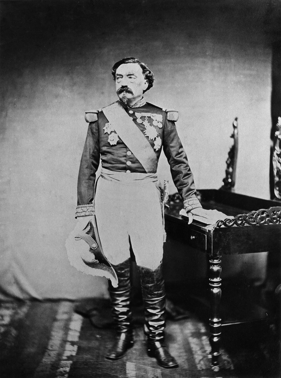 Portræt af Elie Frederic Forey (1804-72) Marshall of France af Francois Aubert