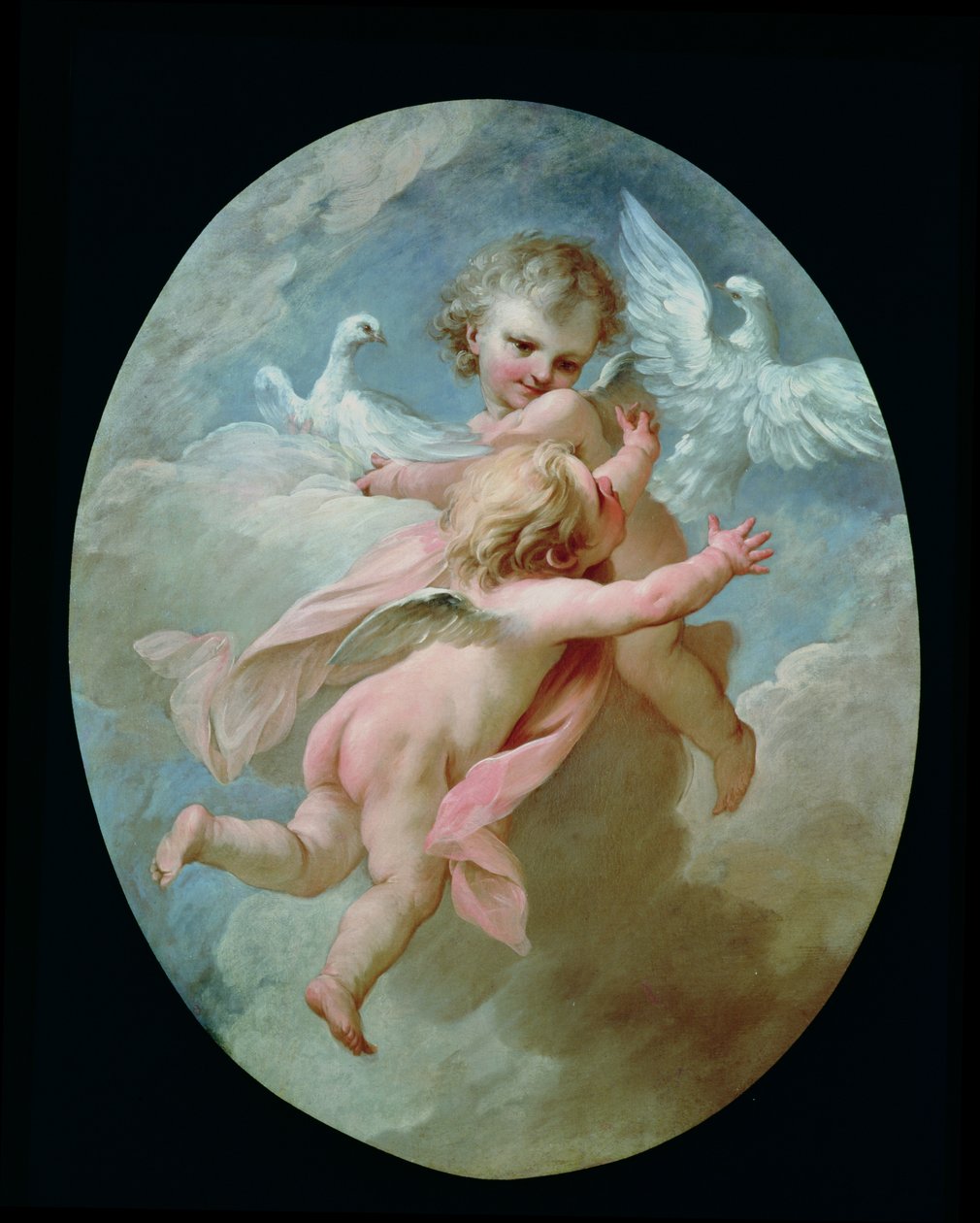 Engle og duer af François Boucher
