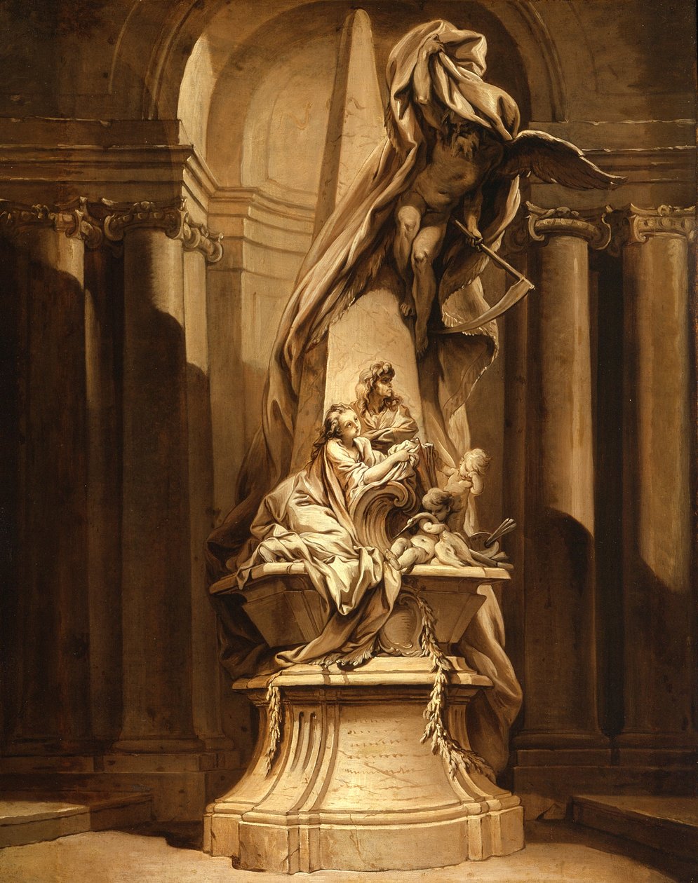 Monument til Mignard, ca. 1735 af François Boucher