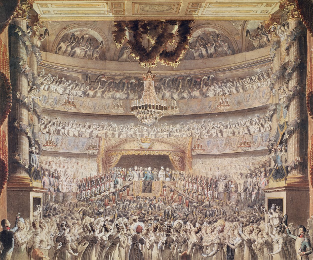 Ludvig XVIII (1755-1824) i Theatre de l