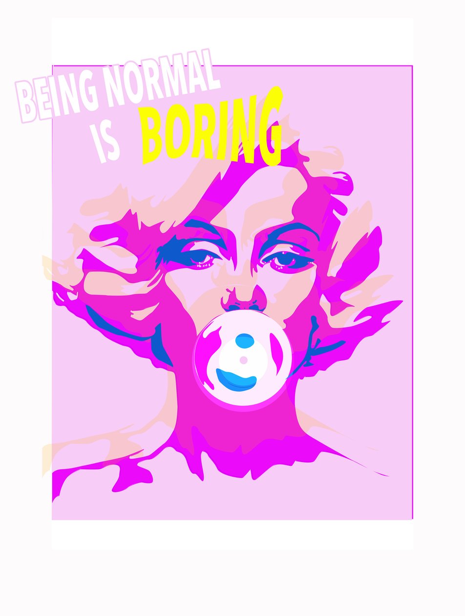 Bubble Gum, 2015 (screenprint på papir) af Francois Domain