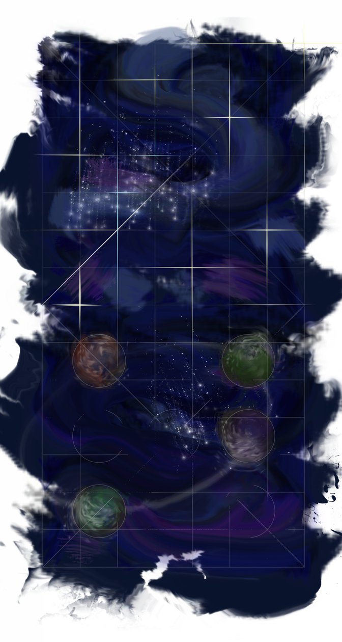 Genesis Day 4: Stars, 2014, (digitalt maleri) af Francois Domain