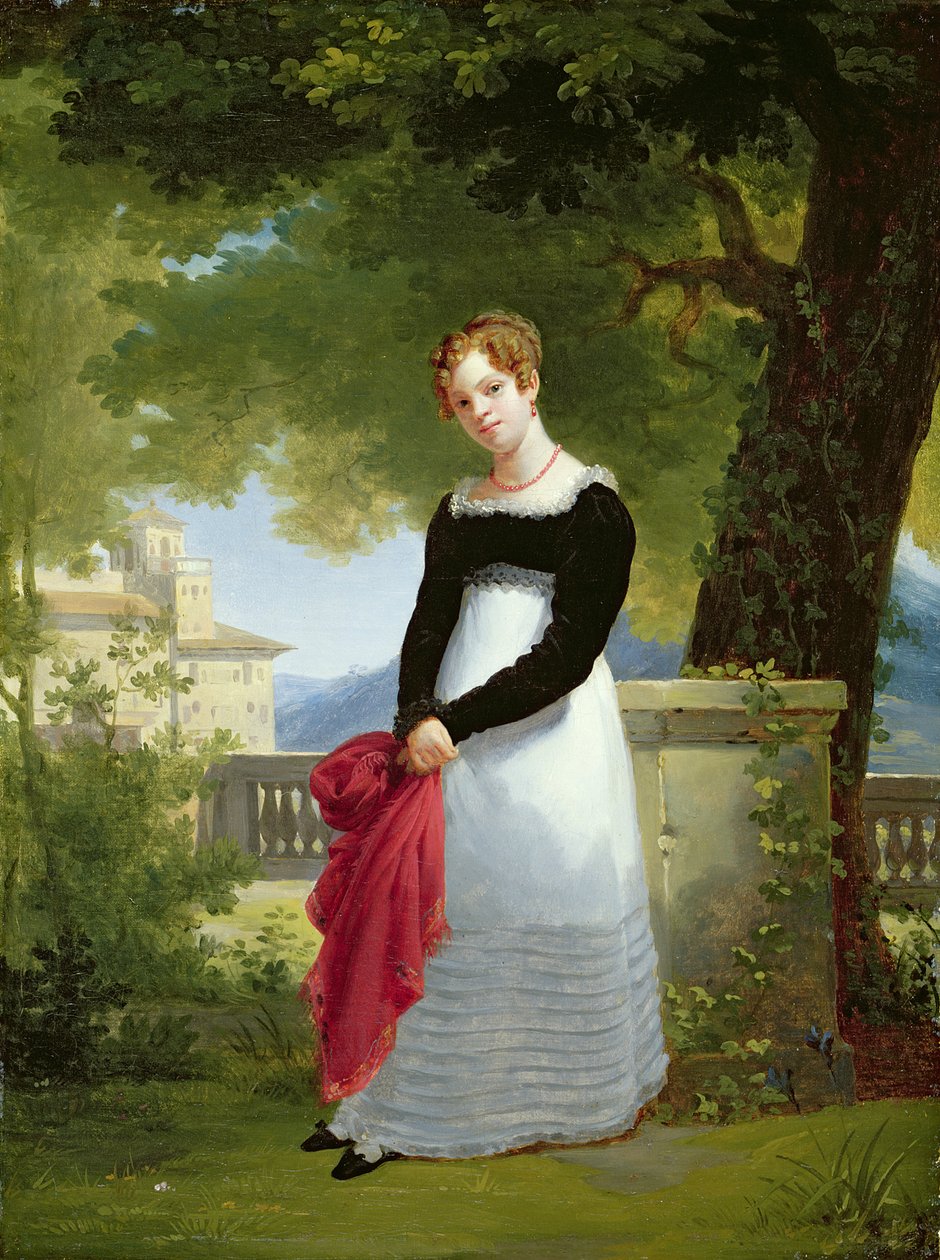 Portræt af Adelaide-Sophie Cleret, ca. 1817 (for par se 282837) af Francois Edouard Picot