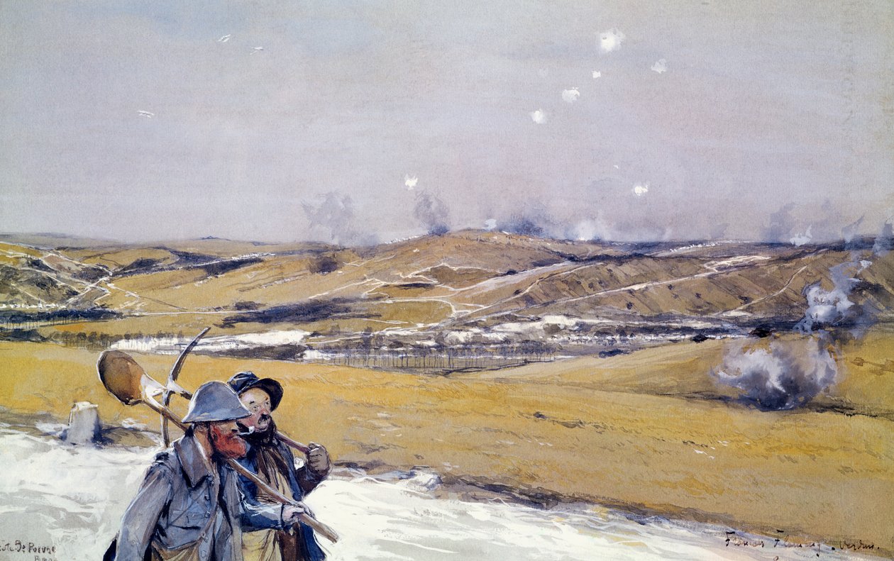 Verdun, 1916 af Francois Flameng