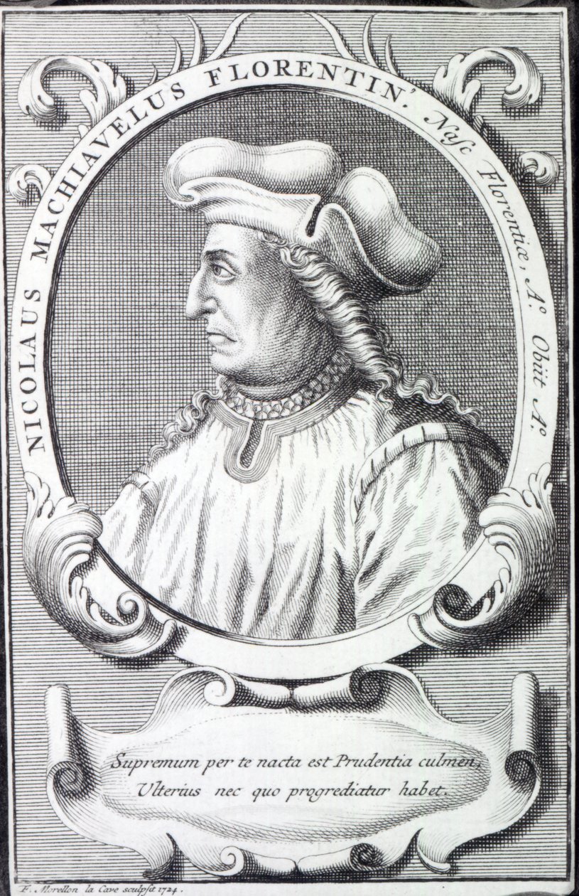Niccolo Machiavelli, 1724 af Francois Morellon la Cave