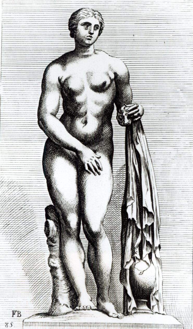 Venus dukker op fra badet, ca. 1653 af Francois Perrier