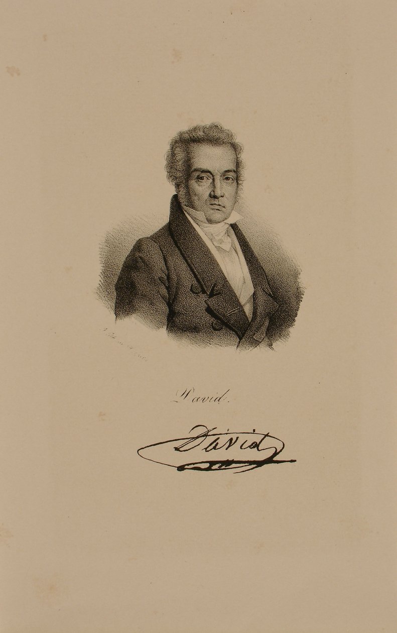 Jacques Louis David (1748-1825) af Francois Seraphin Delpech