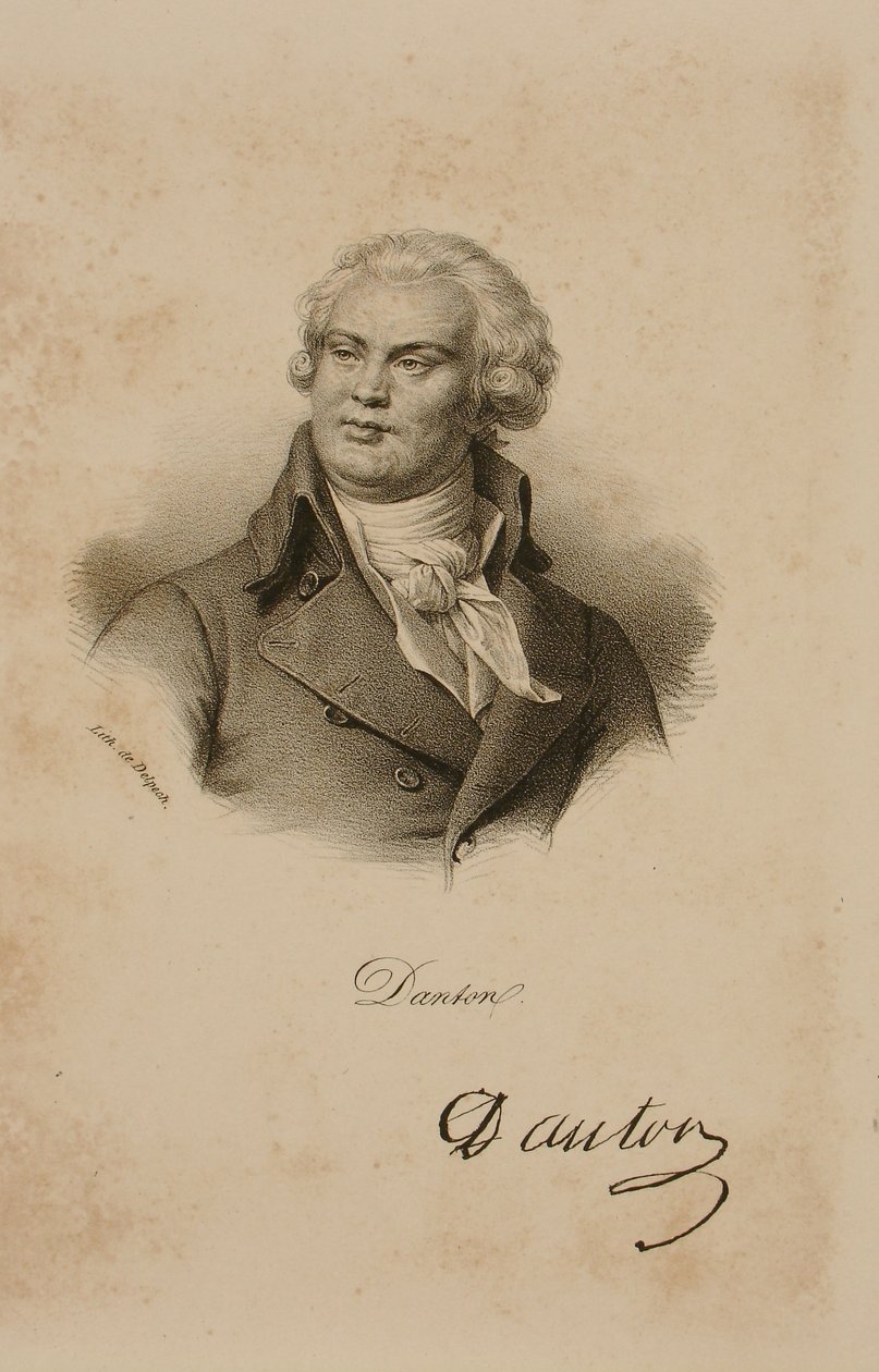 Portræt af Georges Danton (1759-94) af Francois Seraphin Delpech