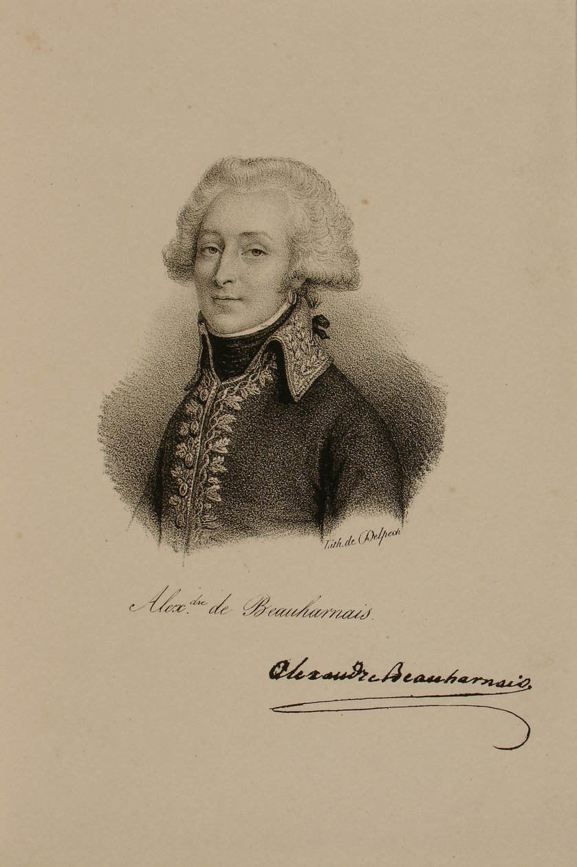 Portræt af Viscount Alexandre-Francois-Marie de Beauharnais (1760-94) af Francois Seraphin Delpech