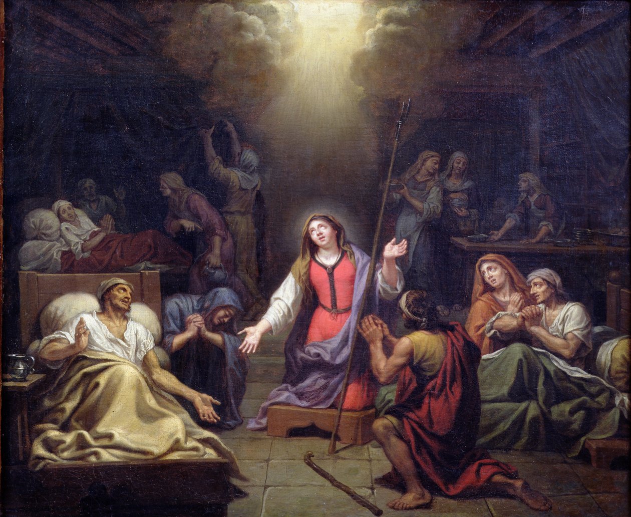 St. Genevieve Protecting the Ill, 1680 af Francois Verdier