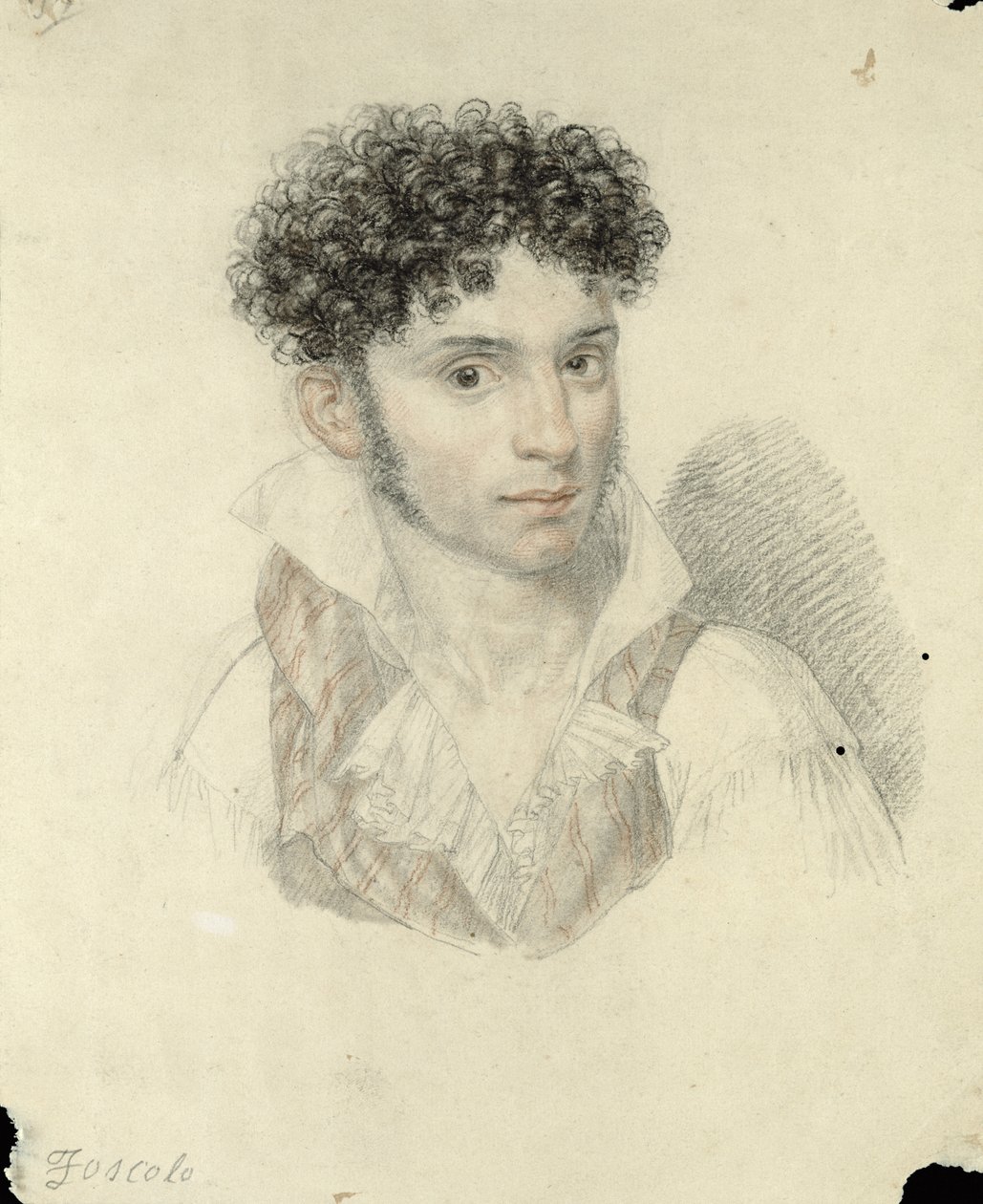Portræt af Ugo Foscolo (1778-1827) af Francois Xavier Fabre